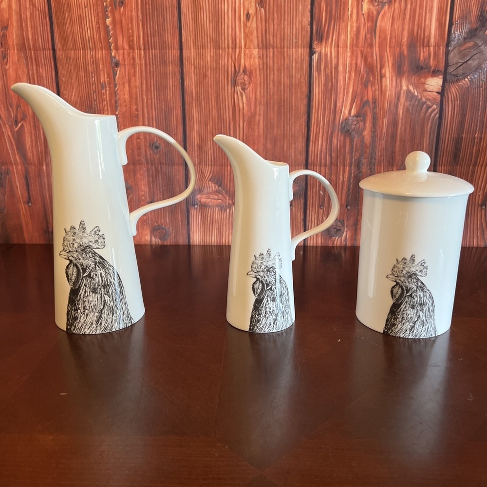 Little‎ Weavers Arts Chicken Pitchers, Canister Storage Jaír Hand Decorated